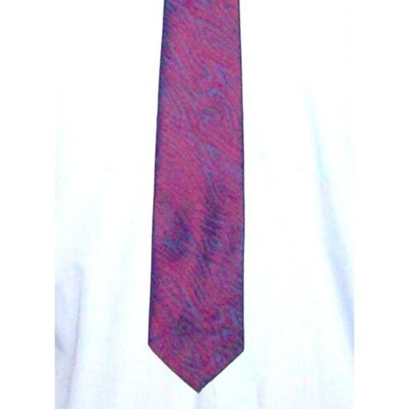 Tie Tree Other - Tie Polyester Neck Tie  Made by Tie Tree California Burgundy Black Swirl Men's